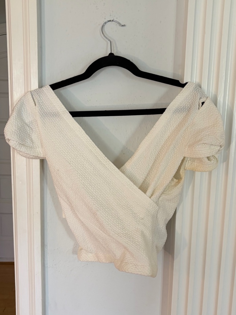 Club Monaco Lannah Wrap Cap-Sleeve Top - Picture 8 of 8